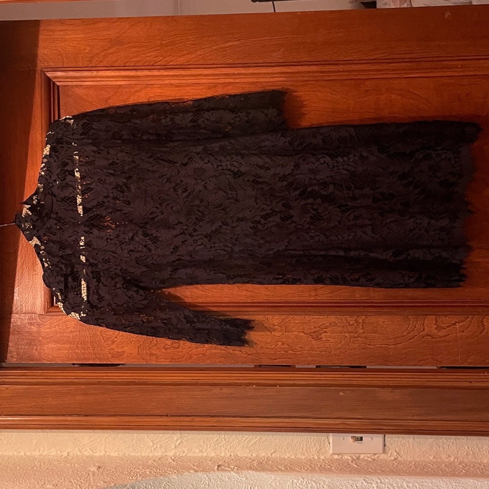 Stylish Black Lace Dress